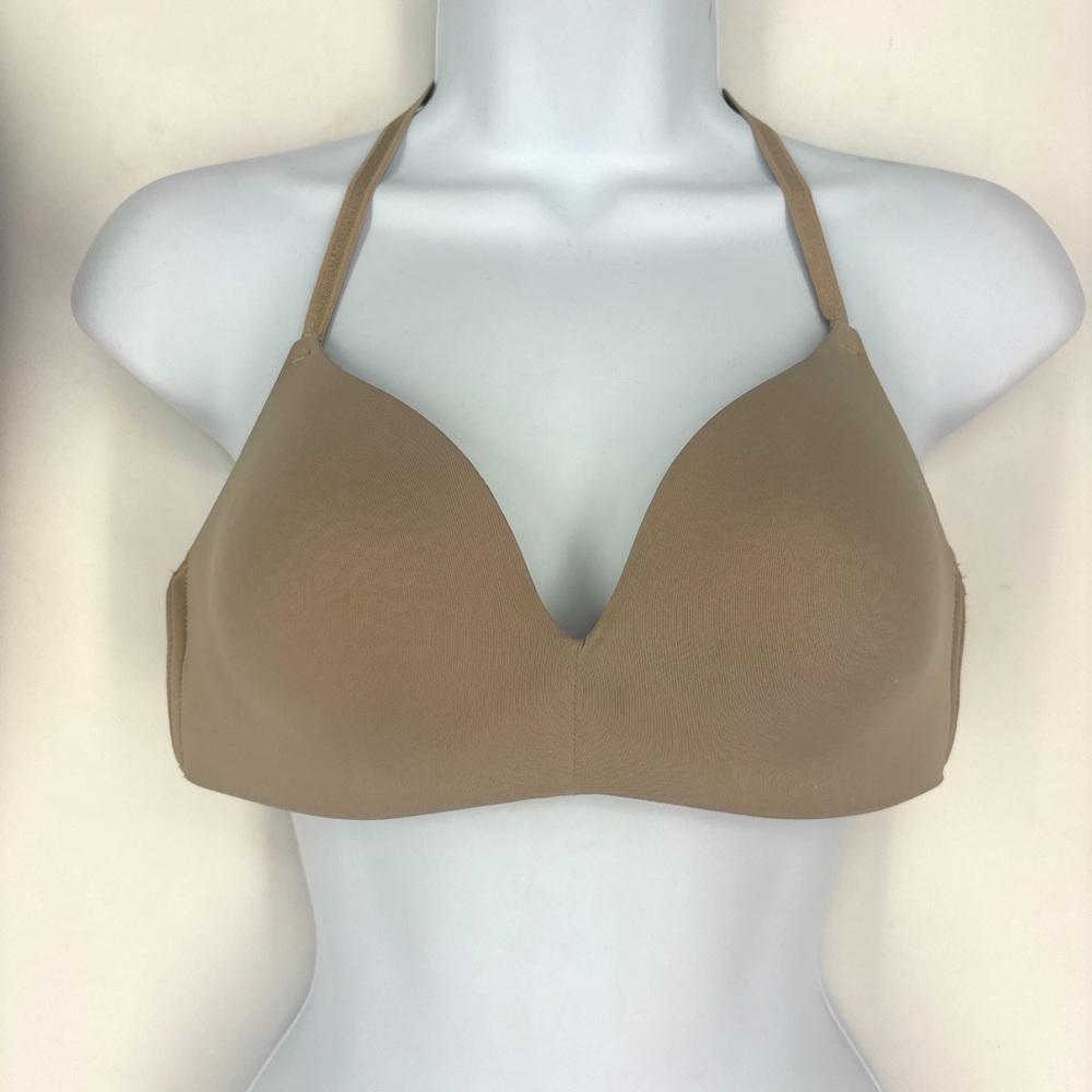 Auden The Bliss Tan Cream Beige Padded Lined Soft Bra Racerback 36A
